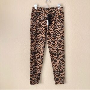 NWT Plush fleece lined tiger print jogger pants